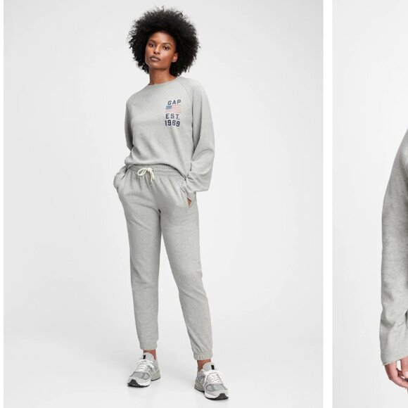 Gap - Logo Raw Edge Vintage Crewneck Sweatshirt 688273 | Medium | Heathered Gray - Picture 12 of 16